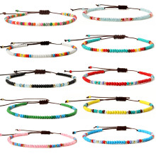 XIJIN 10 stk h?ndlavede beaded ankelk?der til kvinder Boho farverige perler ankel armb?nd strand flettet reb fod ankel s?t