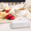 HIC Kitchen Butter Dish with Lid  Fine White Porcelain 3