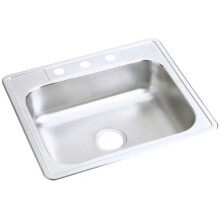 Elkay D125213 Dayton Single Bowl Drop-in Stainless Steel Sink 25 x 21