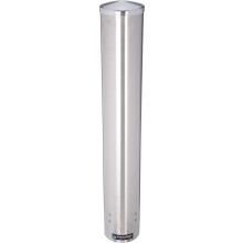 San Jamar Small Pull-Type Cup Dispenser Fits 4-10 Oz Cups with Flip Caps for Restaurants  Dining Halls  and Fast Food  Stainless Steel  23.5 Inches  S