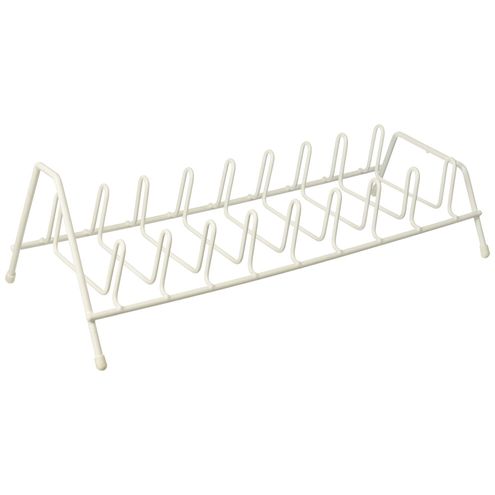 Tag Re De Rangement Pour Couvercles Homebasix JI-39W-3L, 4-3/4"" X 13"" X 5-3/4"", Blanc-image