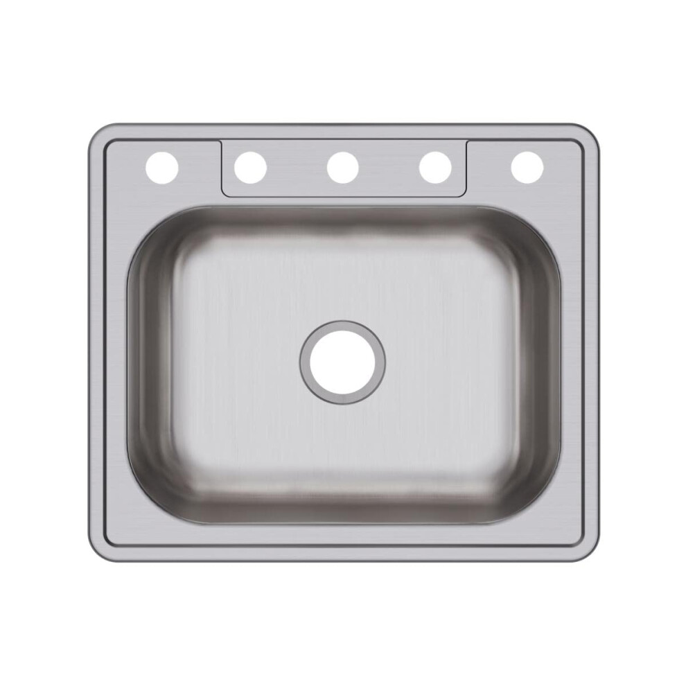 Photos - Kitchen Sink Elkay D125215 22 Gauge Stainless Steel Single Bowl Top Mount  25 x 21.25 x 6.5""""
