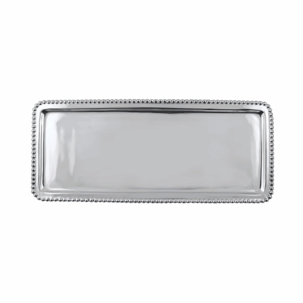 Mariposa Beaded Long Tray One Size Silver
