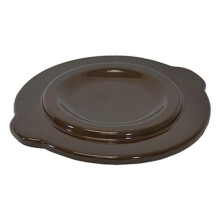 Ohio Stoneware Ceramic Lid for Food Preservation Pickling and Fermenting 12 inch Cover Fits 2 Gallon Crock Brown