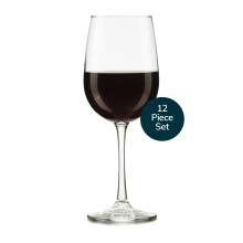 Libbey Vina Tall Wine Glasses Set All Purpose Red and White Wine Glasses Set of 12 Professional Grade Glass Wine Glasses for Gatherings Events