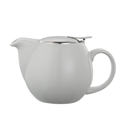 Service Ideas TPCV16WH Teapot  Ceramic  16 oz.  Oval  White