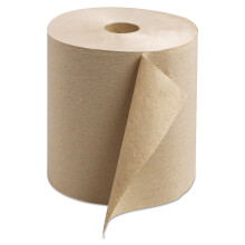 Tork Rotolo di carta assorbente naturale - Rotolo universale per asciugamani di carta naturale con fazzoletti marroni in fibra riciclata al 100%,