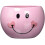 Pink Smiley Happy Face Candy Dish/Planter with Heart 1