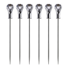 Prodyne Diamond Head Martini Picks S?t med 6 Clear