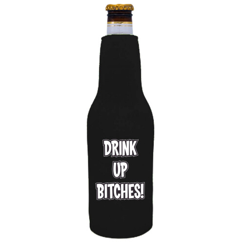 Drik op Bitches Beer Bottle Coolie (1 sort)