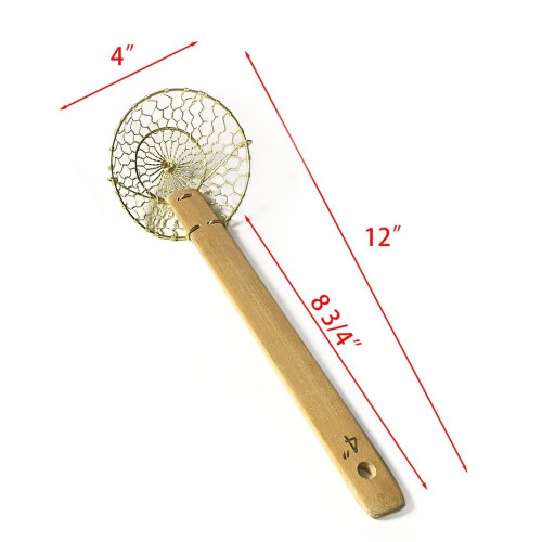 Ronde koperen spinzeef van 4 inch 1