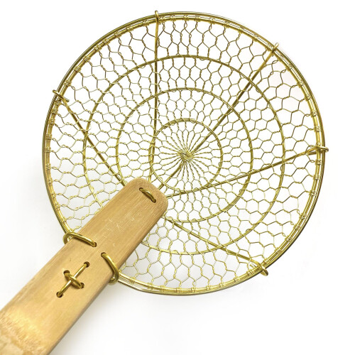 Ronde koperen spinzeef van 4 inch 2