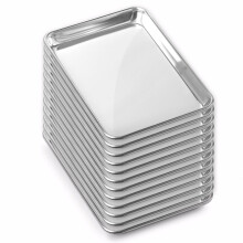 GRIDMANN 9"""" x 13"""" Commercial Grade Aluminium Cookie Sheet Bageplade Jelly Roll Pan Quarter Sheet - 12 pander