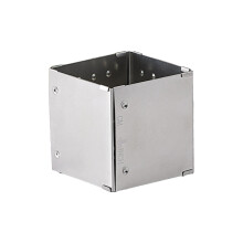 HIC Kitchen Adjustable Square-to-Rectangle Food Ring Makes 10 Configurations Stainless Steel