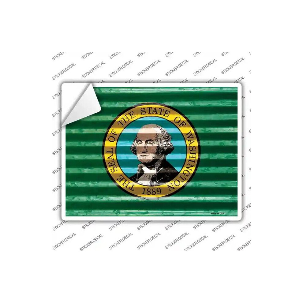 Smart Blonde P-2361S-L Washington Flag Novelty Rectangle Sticker Decal - Large 792636508073