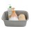Begale 14 Quart Rectangular Dishpan Basin til vask af retter Sæt på 4 grå 3