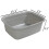 Begale 14 Quart Rectangular Dishpan Basin til vask af retter Sæt på 4 grå 2