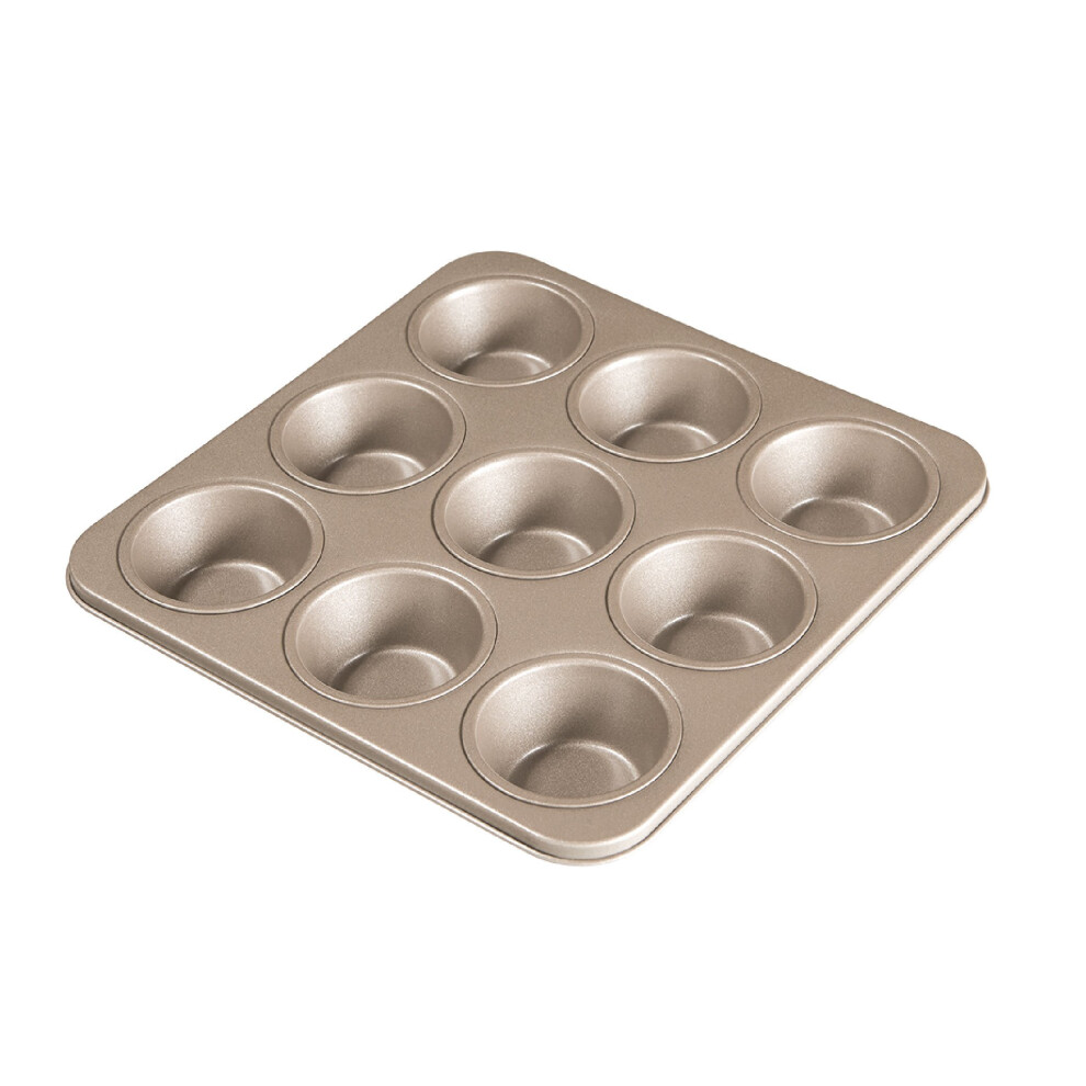 For Bake Carbon Steel Nonstick Bakeware Muffin Pan (9-Cup)