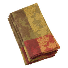 Multi Color Fall Leaf Holiday Thanksgiving Harvest Foliage Cotton Napkin 20"""" Square Set of 4