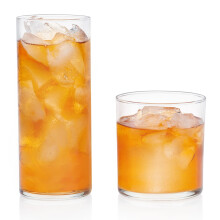 Libbey Miles Tumbler et Rocks Bar Glass Set Clear Sleek All-upose 16 pieces Glassecare elegant lave-vaisse