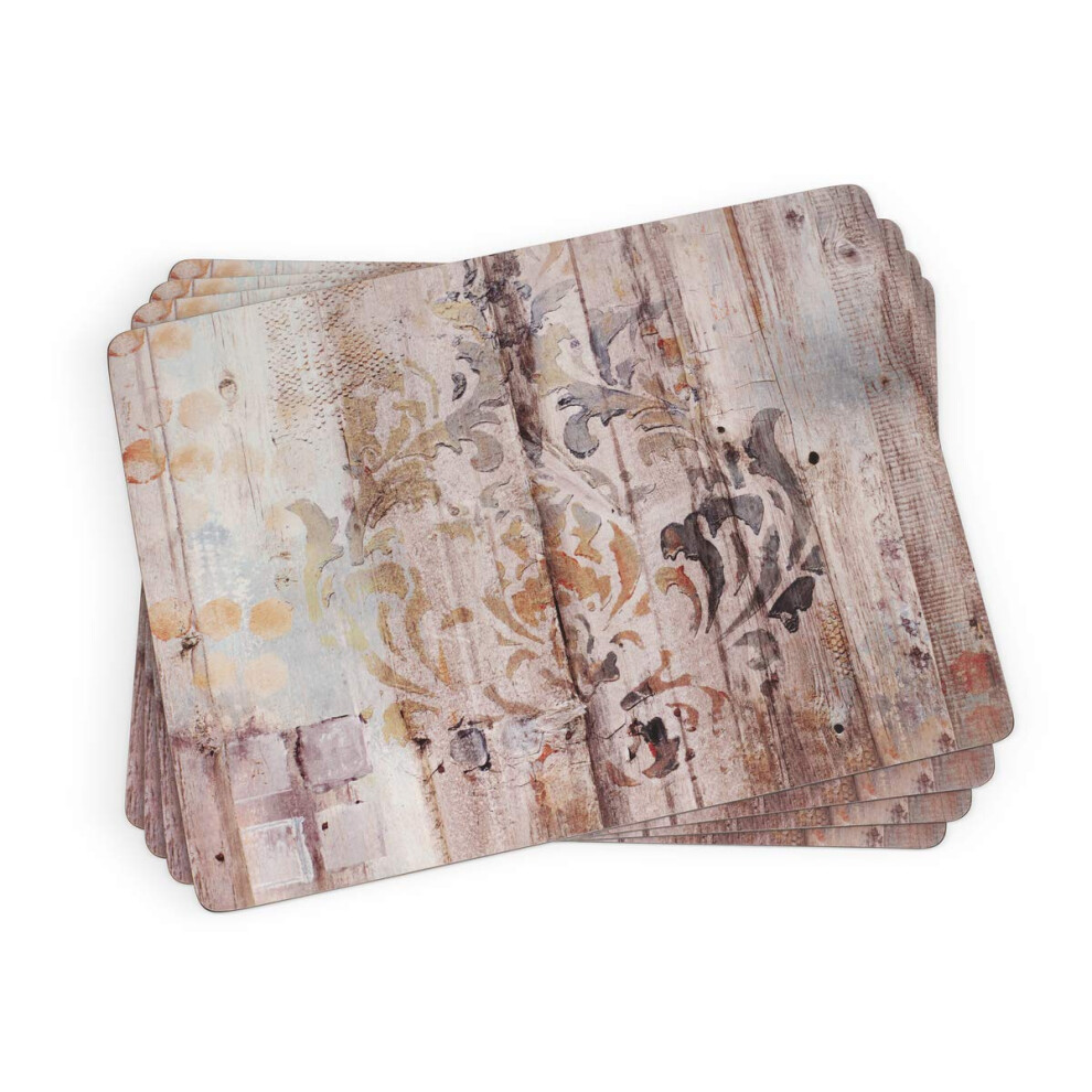 Pimpernel Frozen in Time Collection Placemats | Set of 4 | Heat Resistant Mats | Cork-Backed Board | Hard Placemat Set for Dining Table | Measures 15.