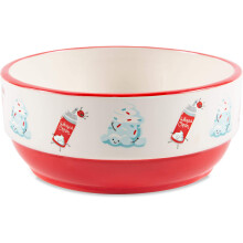 Pavilion Gift Company Pavilion-Ice Cream Sundae-Patterned 6,25 Zoll Rote Keramik-Snackschale 6,25""