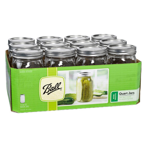 Ball Einmachglas Einweckgläser 32 Oz mit Deckel, 12er Pack 1