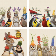 Paperproducts Design Forest Festivities Papierservietten, 4er Pack (20 Stück)