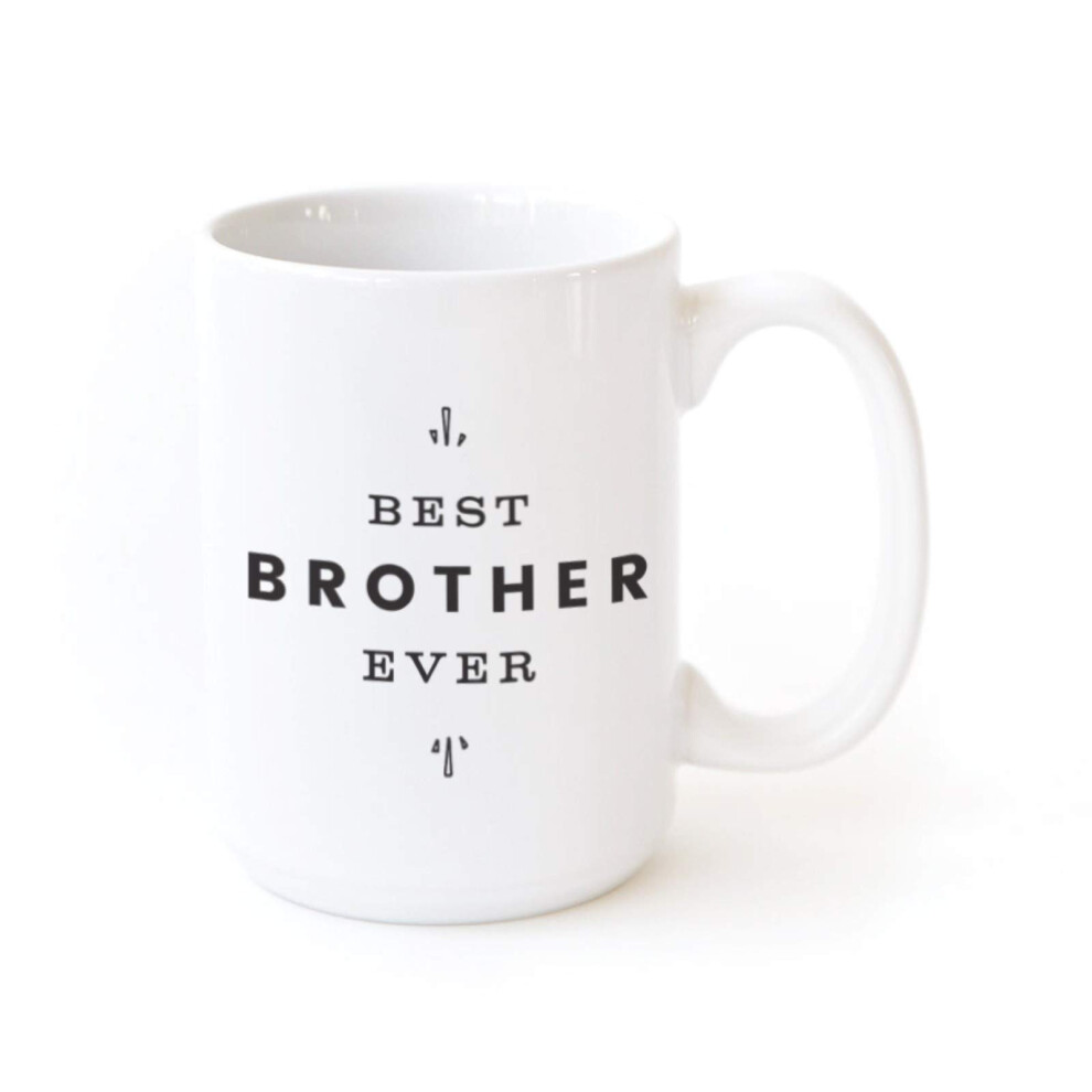 The Cotton & Canvas Co. Best Brother Ever Porcelain Ceramic Coffee Mug. Sibling  Christmas Gift  For Him-image-OPC-PGC68VX-NEW