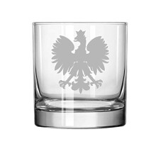 MIP Brand 11 oz Rocks Whiskey Highball Glass Poland Polish Eagle