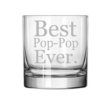MIP Brand 11 oz Rocks Whiskey Highball Glass Best Pop-Pop Ever