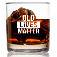 Bicchiere da whisky Old Lives Matter da 11 once - Divertente regalo di compleanno o di pensionamento per anziani - Bicchieri da whisky vecchio st