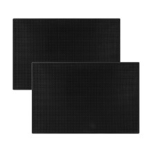 2-pack extra sterke barmat van PVC-rubber voor het drogen van lekkende vaat voor KTV-bars en glazen huizen (XL: 61 x 30 cm)