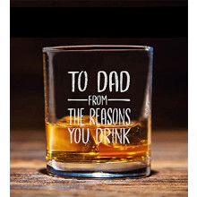 NeeNoNex To Dad From The Reason Old Fashion Rocks Glass - Presente engraado do pai da filha, filho, aniversrio das crianas, presente do dia dos pais