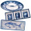 Certified International Oceanic 3 Piece Melamine Hostess Serving Set  Multi Colored 1