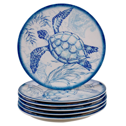 Certified International Oceanic 12 piece Melamine Dinnerware Set  Service for 4  Multi Colored 2