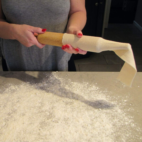 Treasure Gurus 2pc Premium Rolling Pin Cover Set Pastry Baking Roller Cloth Non Stick Kitchen Tool Accessory 1