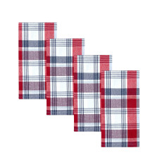 Home Bargains Plus Americana Vierkante Stoffen Servetten, Set van 4, Patriottisch