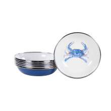 Golden Rabbit Emaillegeschirr – Set mit 16–113 ml Probiergeschirr (blaue Krabbe)