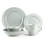 HomeVss  Pearl Dots Stoneware Dinnerware Set (20pc Set  Teal) 3