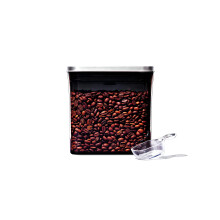 OXO Steel POP Coffee Container with Scoop- 1.7 Qt for Coffee  Tea and More Grey