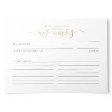 Dashleigh 50 goudfolie Mr & Mrs Newlywed-receptkaarten van 10x15 cm dubbelzijdig