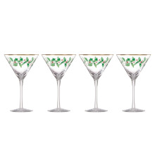 Lenox 893570 Holiday Decal 4-delt Martini Glass?t Juleservice Hosting
