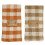 Mud Pie Harvest Check Napkin Set  Tan  18"""" x 18"""" 4