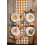 Mud Pie Harvest Check Napkin Set  Tan  18"""" x 18"""" 3
