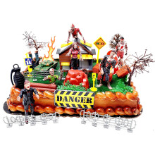 Szletsnapi megnneplsek zombik a 15 grfon tlrl Stt halloween-tortafedo kszlet apokaliptikus tmj kiegsztokkel
