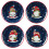 Certifierade International Holiday Magic Gnomes 9"""" dessert-/salladstallrikar Multicolor Medium Set om 4 1