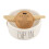 Mud Pie Store Bought Container Dish  White  dip 2"""" x 4 1/4"""" dia | spreader 6"""" 1