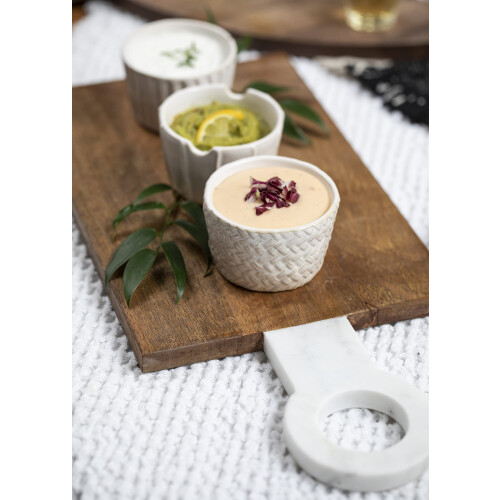 Mud Pie Stoneware Ramekin Set Cream ramekin 2"""" x 3"""" dia | ???t??? 4 1/2"""" 1