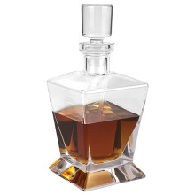 Badash Regal Crystal Decanter - 28 oz. Bezolovnat kritlov skotsk nebo bourbonov karafa na whisky se ztkou - evropsk rucne vyrben barov nd